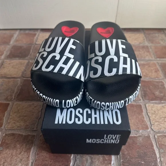 Love Moschino Logo Slides - Picture 2 of 13